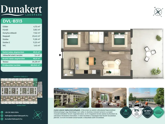 Eladó lakás Vác 66 nm