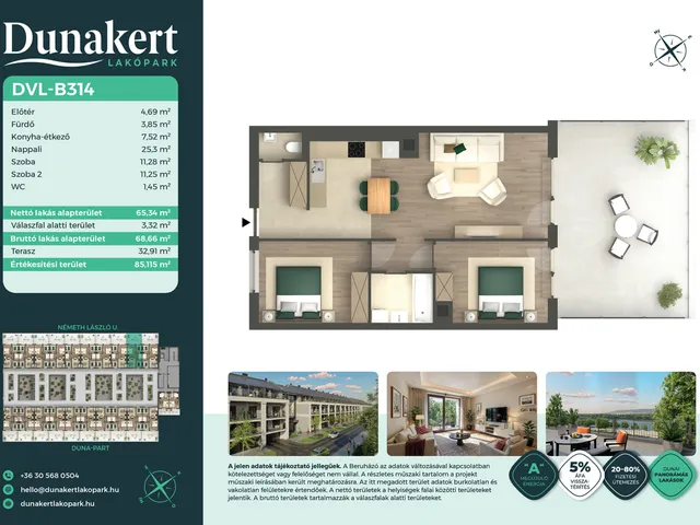 Eladó lakás Vác, Németh László utca 65 nm