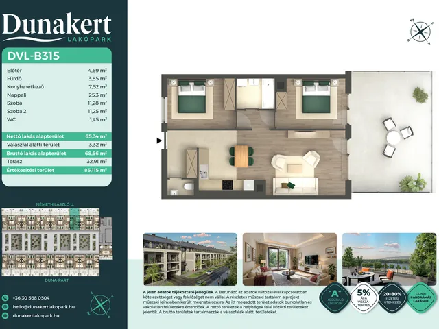 Eladó lakás Vác 65 nm