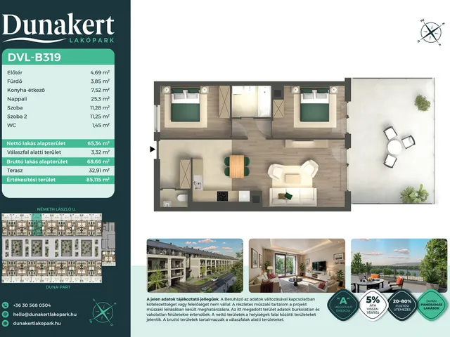 Eladó lakás Vác 65 nm