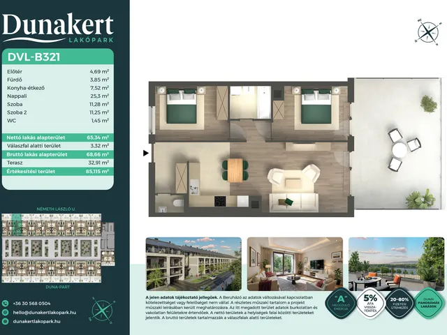 Eladó lakás Vác 65 nm