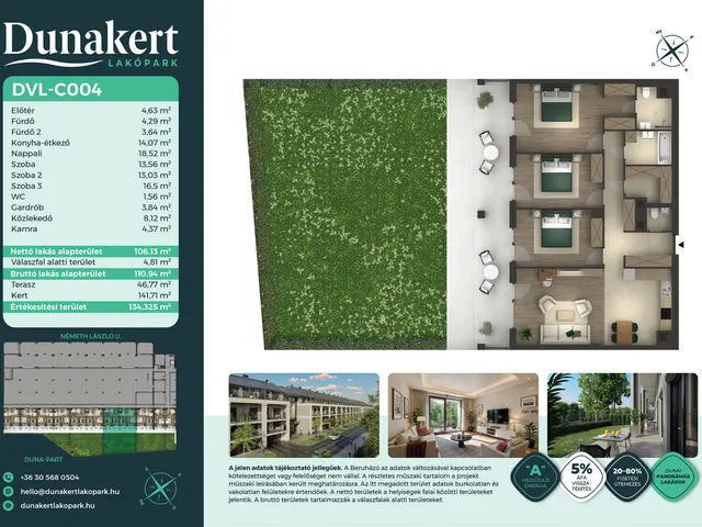 Eladó lakás Vác, Németh László utca 106 nm