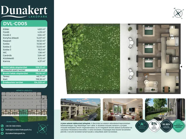 Eladó lakás Vác, Németh László utca 106 nm