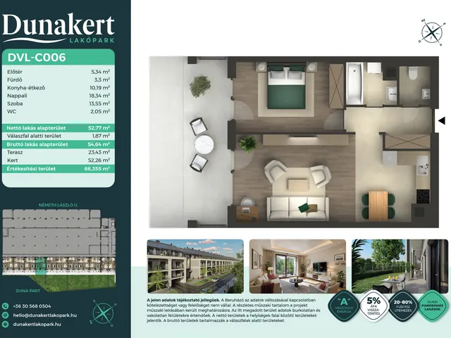 Eladó lakás Vác 53 nm