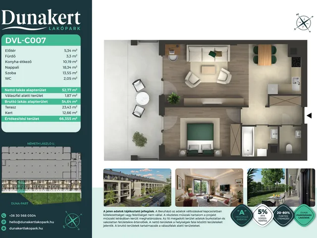 Eladó lakás Vác 53 nm