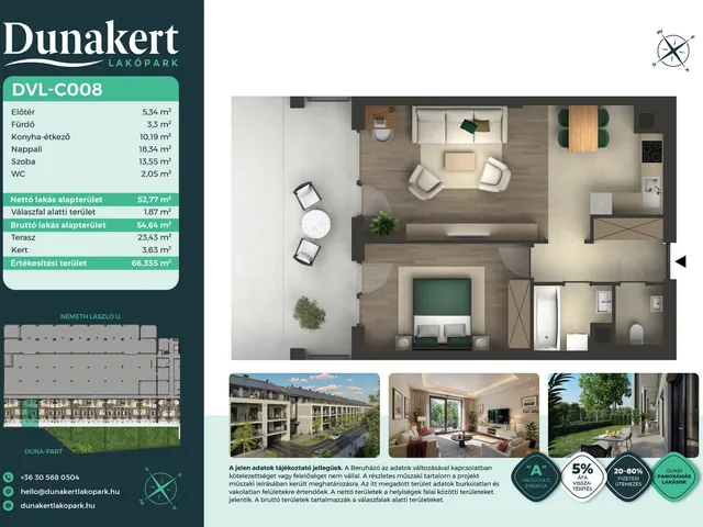 Eladó lakás Vác 53 nm