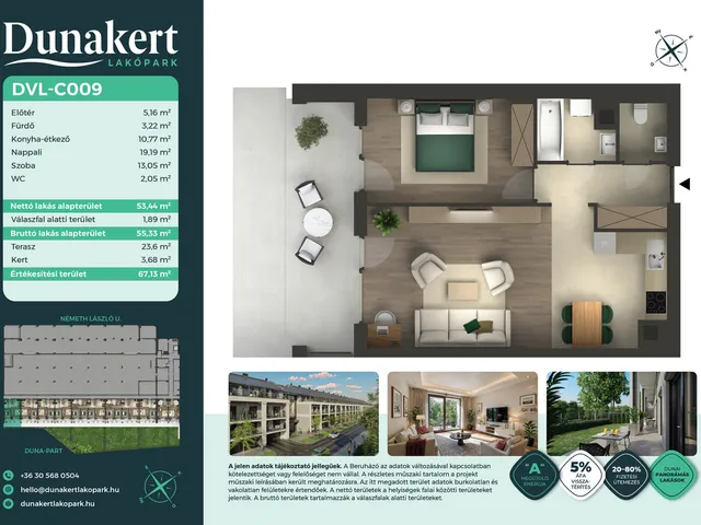 Eladó lakás Vác 53 nm