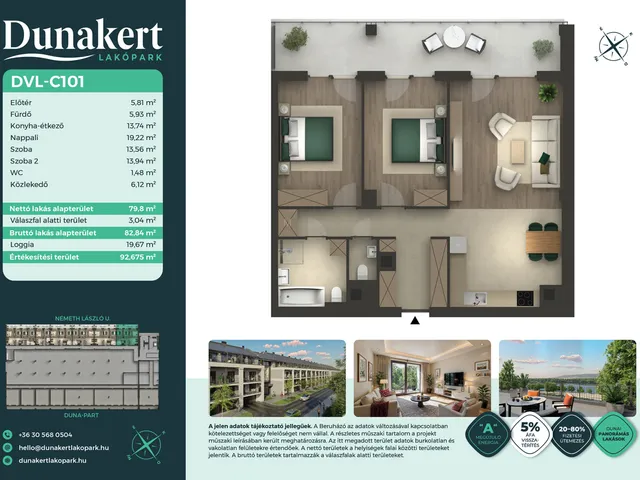 Eladó lakás Vác 80 nm