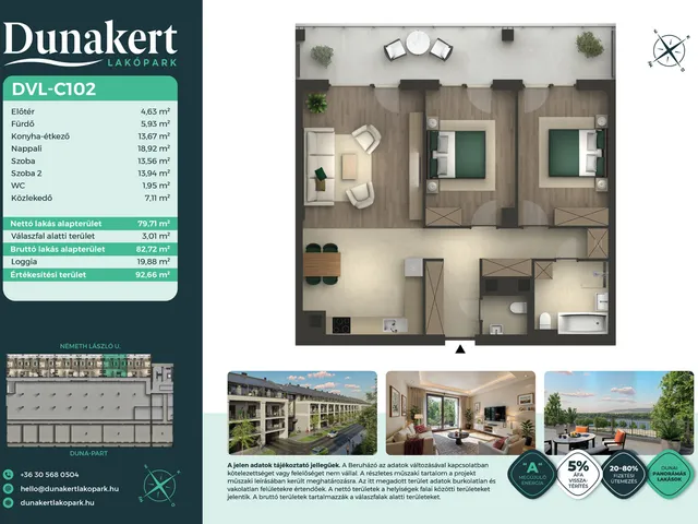 Eladó lakás Vác 80 nm