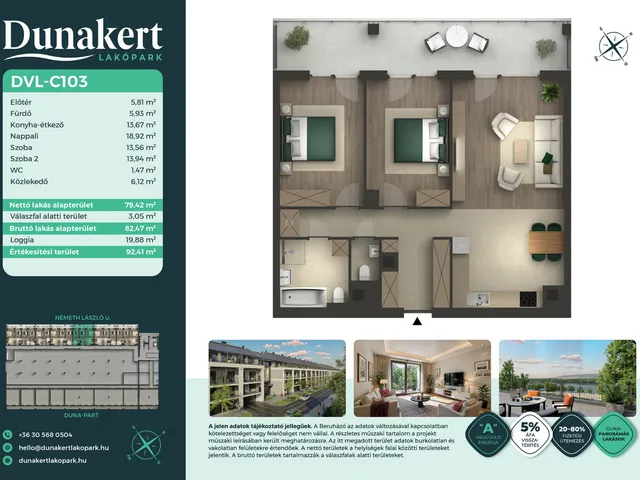 Eladó lakás Vác 79 nm