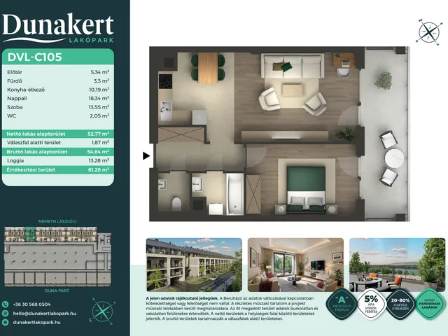 Eladó lakás Vác 53 nm