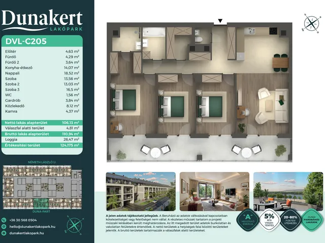 Eladó lakás Vác 106 nm