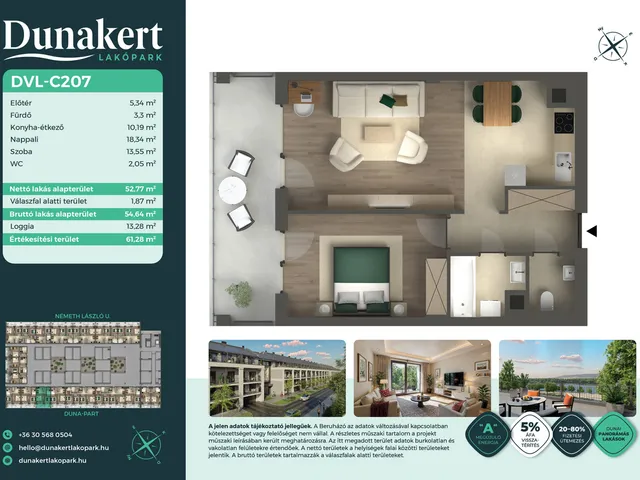 Eladó lakás Vác 53 nm