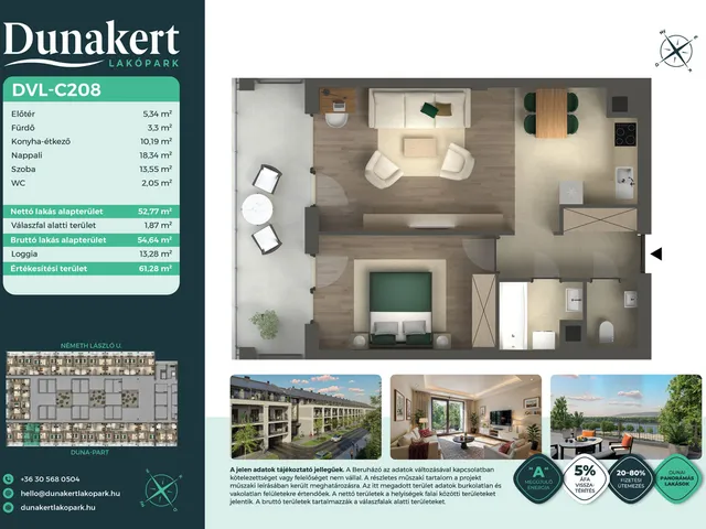 Eladó lakás Vác 53 nm