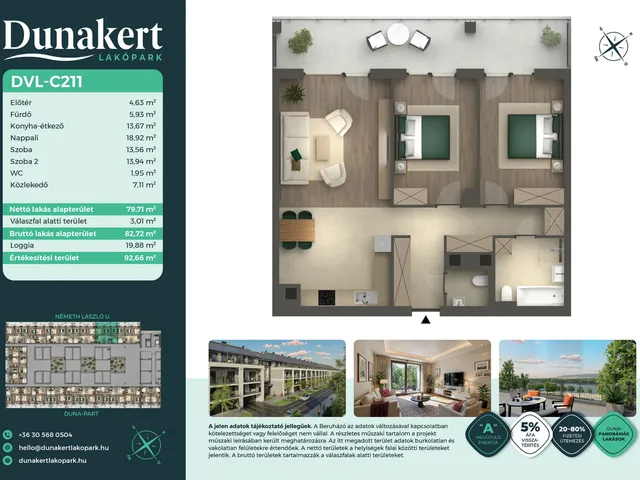 Eladó lakás Vác 80 nm