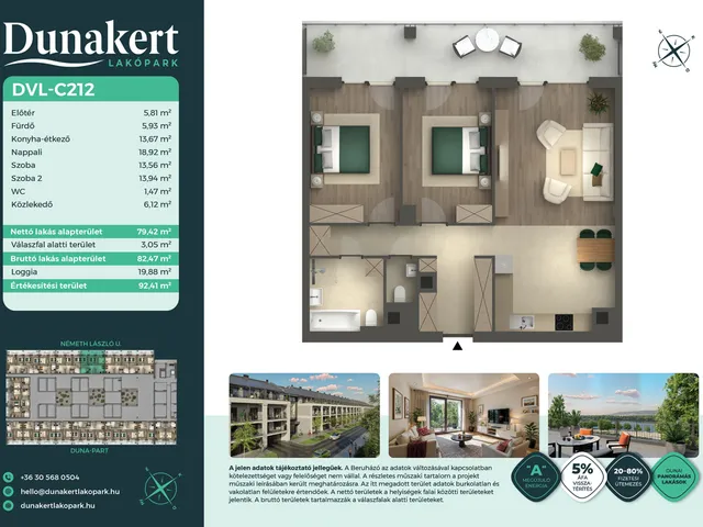 Eladó lakás Vác 79 nm