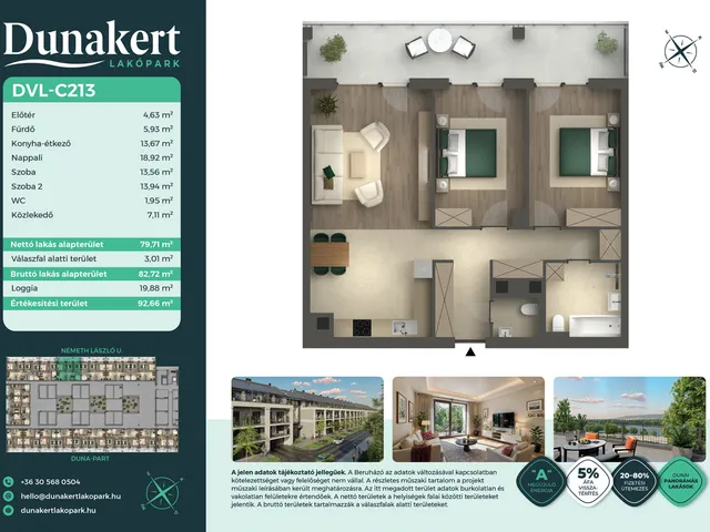 Eladó lakás Vác, Németh László utca 80 nm