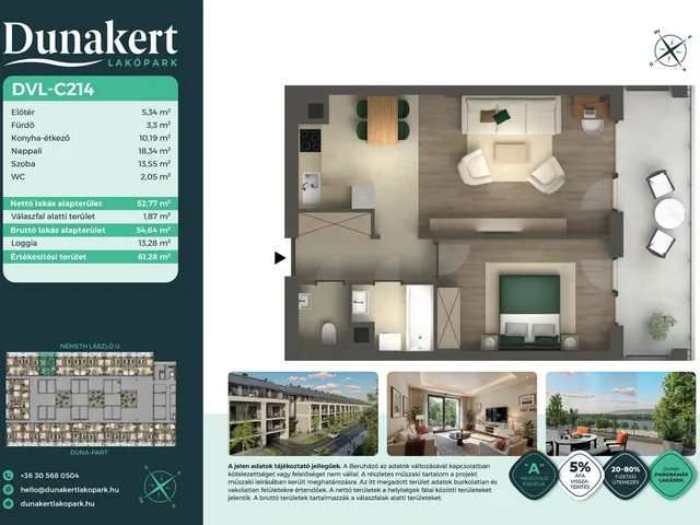 Eladó lakás Vác, Németh László utca 53 nm