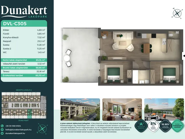 Eladó lakás Vác 65 nm