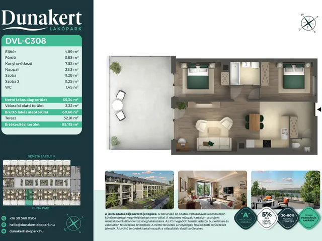 Eladó lakás Vác, Németh László utca 65 nm