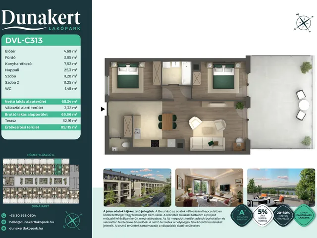 Eladó lakás Vác 65 nm