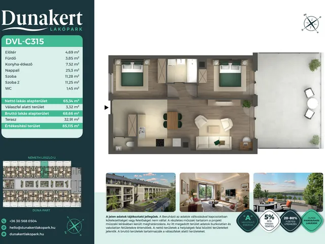 Eladó lakás Vác 65 nm