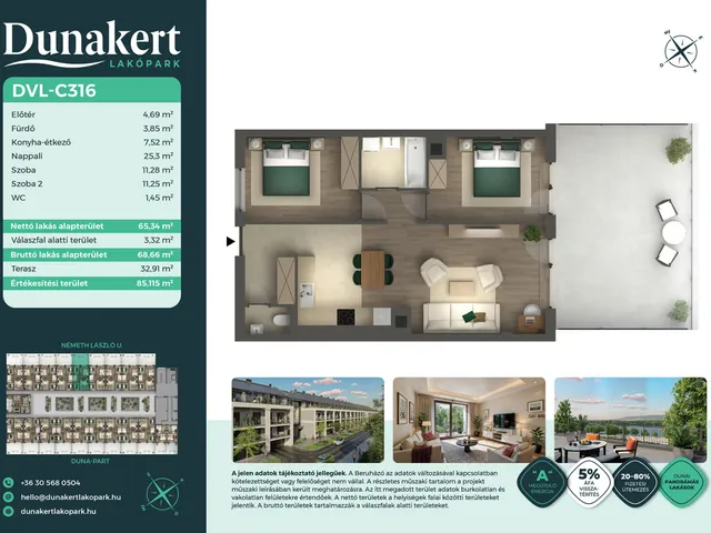 Eladó lakás Vác 65 nm