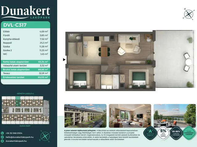 Eladó lakás Vác, Németh László utca 65 nm