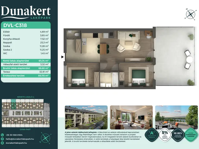 Eladó lakás Vác 65 nm