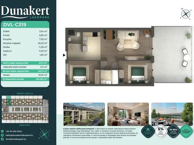 Eladó lakás Vác 66 nm