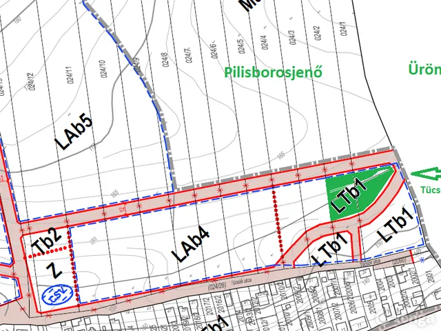 Eladó telek Pilisborosjenő 2643 nm