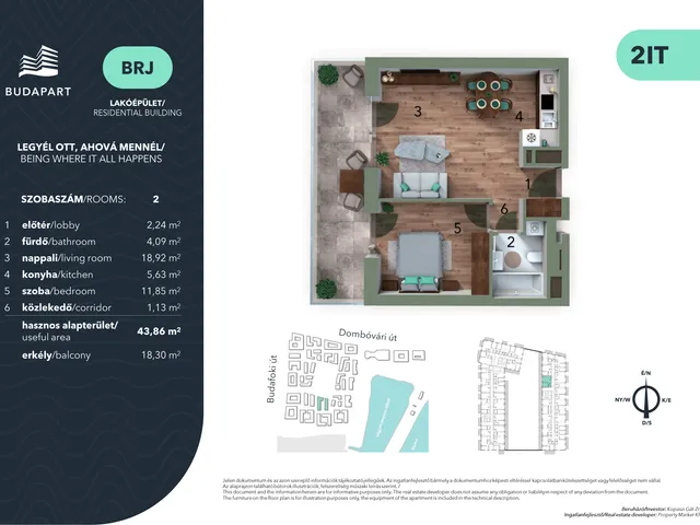 Eladó lakás Budapest XI. kerület 44 nm