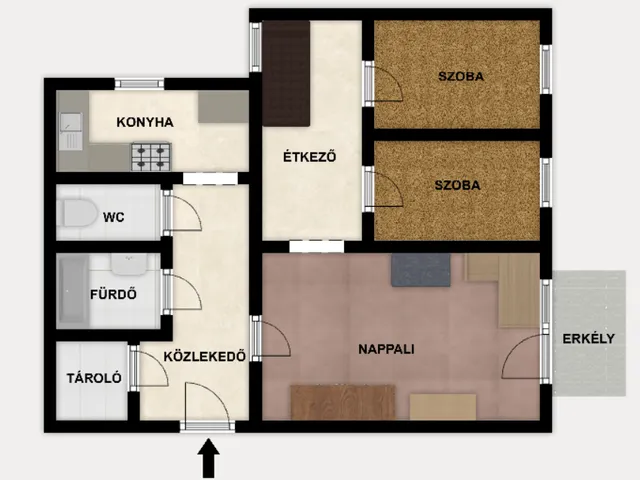 Eladó lakás Budapest IX. kerület, Csárdás köz 58 nm