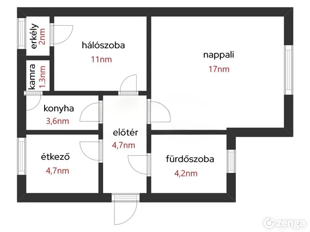 Eladó lakás Budapest XI. kerület, Albertfalva 47 nm