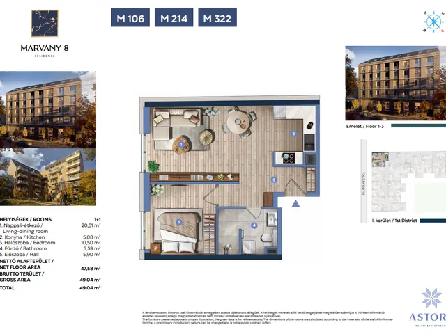 Eladó lakás Budapest I. kerület 49 nm