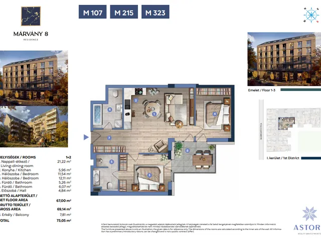 Eladó lakás Budapest I. kerület 69 nm