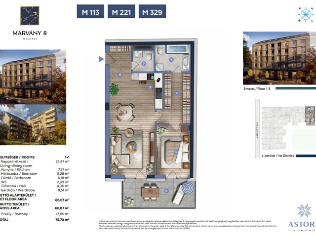 Eladó lakás Budapest I. kerület 69 nm