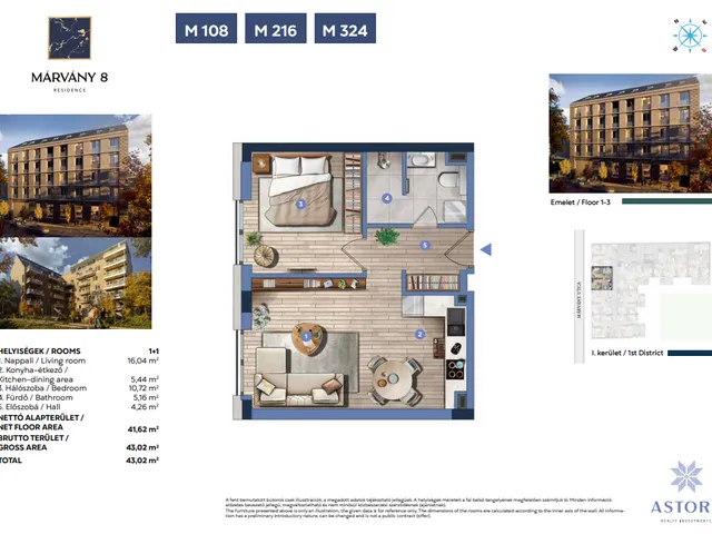 Eladó lakás Budapest I. kerület 43 nm