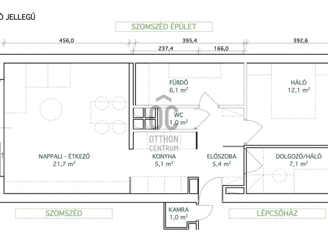 Eladó lakás Budapest II. kerület, Zöldmál 63 nm