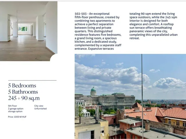 Eladó lakás Budapest I. kerület, Naphegy 245 nm