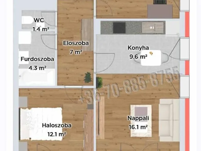 Eladó lakás Budapest XI. kerület 63 nm