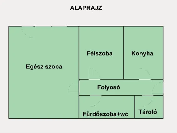 Eladó lakás Sajószentpéter 42 nm