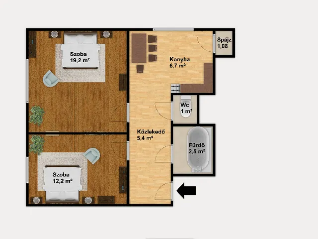 Eladó lakás Miskolc, Selyemrét, Bajcsy Zsilinszky 49 nm