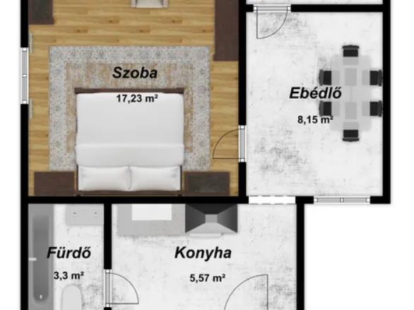 Eladó lakás Miskolc, Kárpáti 36 nm
