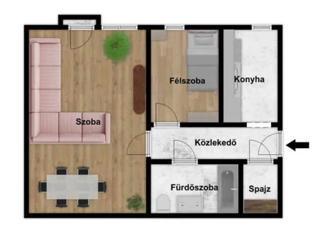 Eladó lakás Sajószentpéter, Péch Antal utca 1. 42 nm