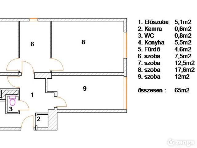 Eladó lakás Budapest XIV. kerület, Nagyzugló 65 nm