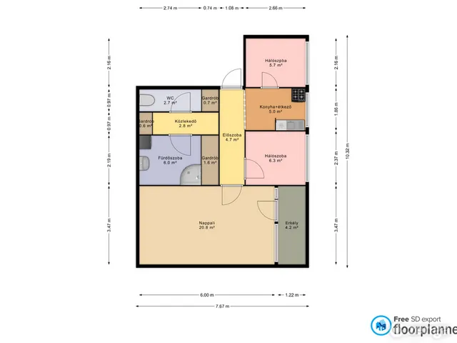 Eladó lakás Budapest II. kerület, Rózsadomb 60 nm