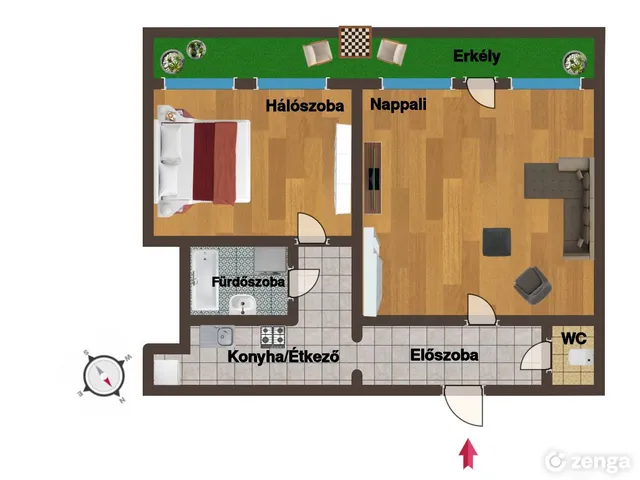 Eladó lakás Budapest XX. kerület, Pesterzsébet 56 nm