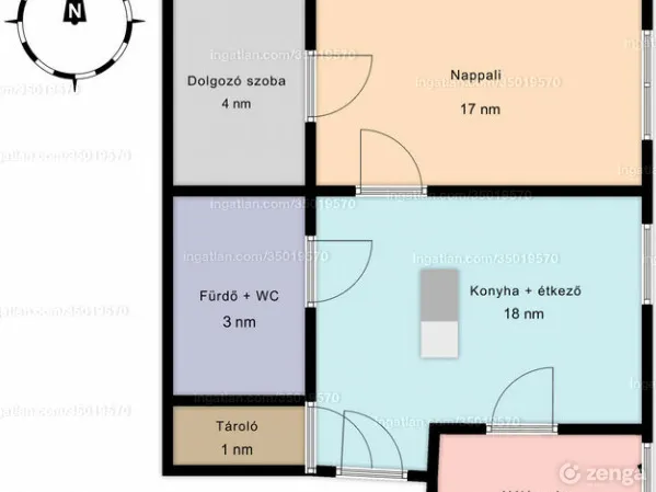 Eladó lakás Miskolc, Bulgárföld 51 nm