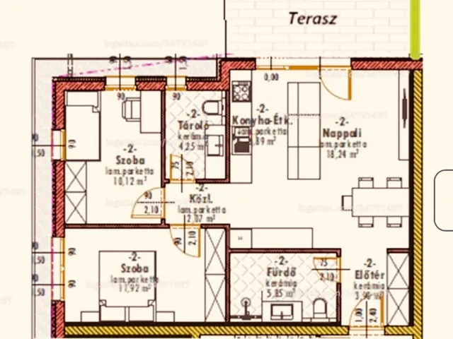 Eladó lakás Monorierdő 63 nm